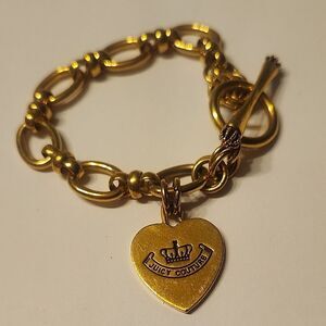 Juicy Couture Toggle Thick Chain Charm Bracelet Starter